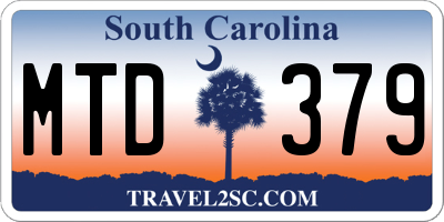 SC license plate MTD379