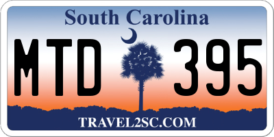 SC license plate MTD395
