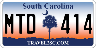 SC license plate MTD414
