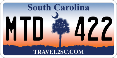 SC license plate MTD422
