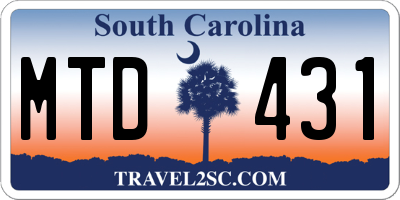 SC license plate MTD431