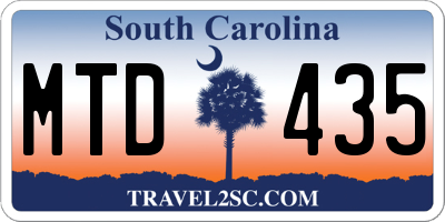 SC license plate MTD435