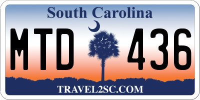 SC license plate MTD436