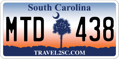 SC license plate MTD438