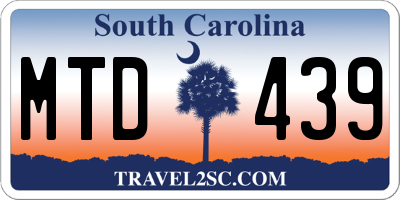 SC license plate MTD439