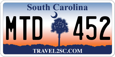 SC license plate MTD452