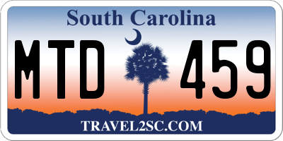 SC license plate MTD459