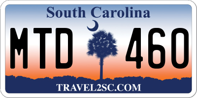 SC license plate MTD460