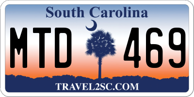 SC license plate MTD469