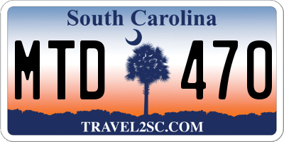 SC license plate MTD470