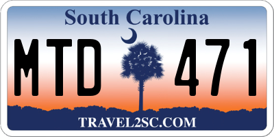 SC license plate MTD471