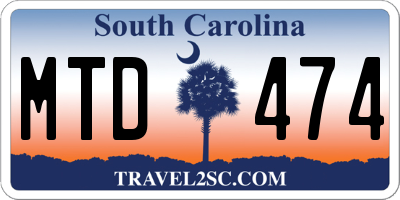 SC license plate MTD474