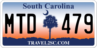 SC license plate MTD479