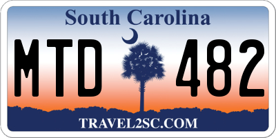 SC license plate MTD482