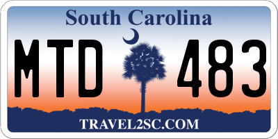 SC license plate MTD483