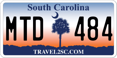 SC license plate MTD484