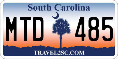 SC license plate MTD485