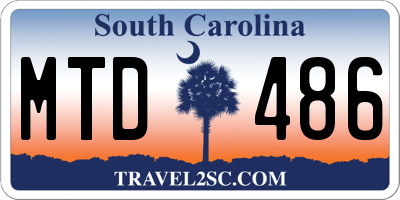 SC license plate MTD486