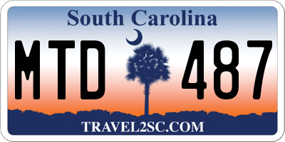 SC license plate MTD487