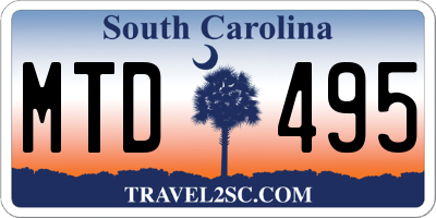 SC license plate MTD495