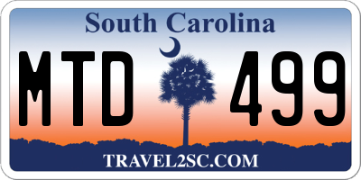 SC license plate MTD499