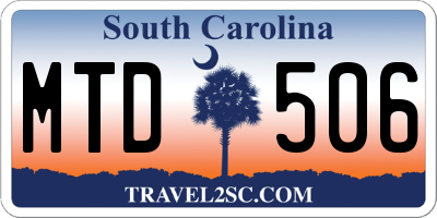 SC license plate MTD506