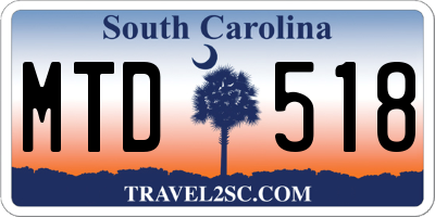 SC license plate MTD518