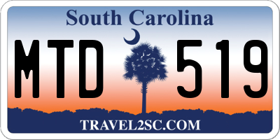 SC license plate MTD519