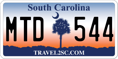 SC license plate MTD544