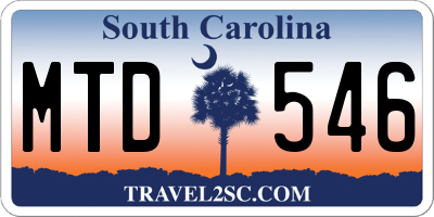 SC license plate MTD546