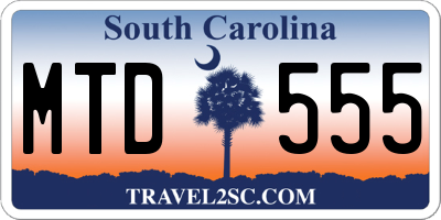 SC license plate MTD555