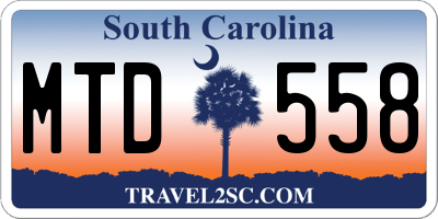 SC license plate MTD558