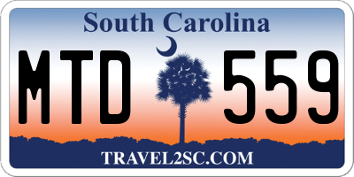 SC license plate MTD559
