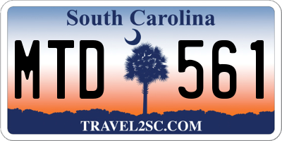 SC license plate MTD561