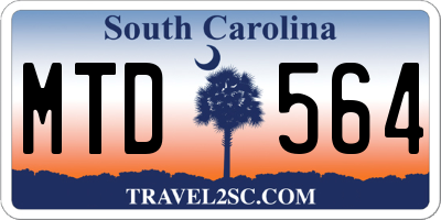 SC license plate MTD564