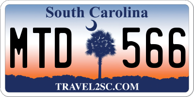 SC license plate MTD566