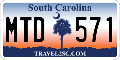 SC license plate MTD571