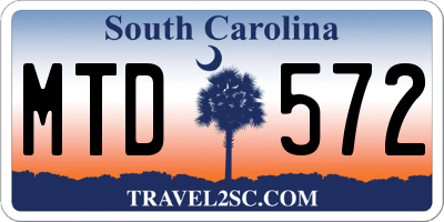 SC license plate MTD572