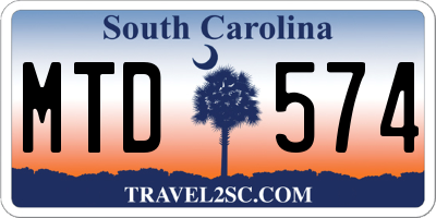 SC license plate MTD574