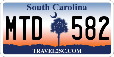 SC license plate MTD582