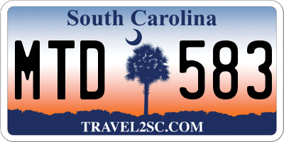 SC license plate MTD583