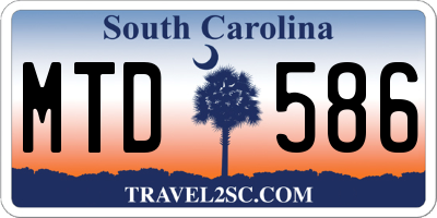 SC license plate MTD586