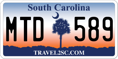 SC license plate MTD589