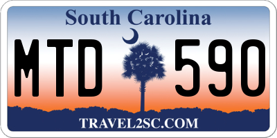 SC license plate MTD590