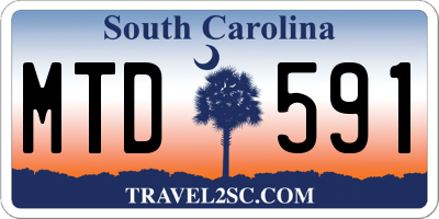 SC license plate MTD591