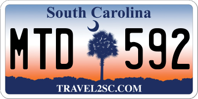 SC license plate MTD592