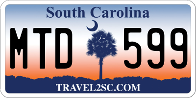 SC license plate MTD599