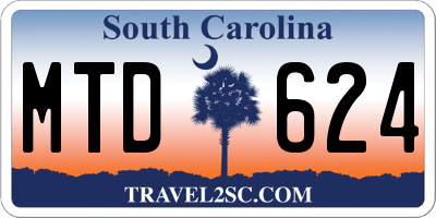 SC license plate MTD624