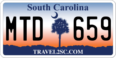 SC license plate MTD659