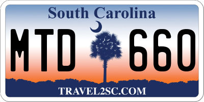 SC license plate MTD660